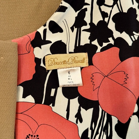 Doucette Duvall Sleeveless Mini Dress w/ White Buttons Down Back & Pockets (EUC) - Picture 11 of 12